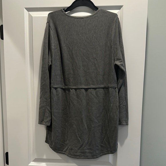 J. Jill Charcoal Long Sleeve Wool Blend Sweater - Picture 3 of 4